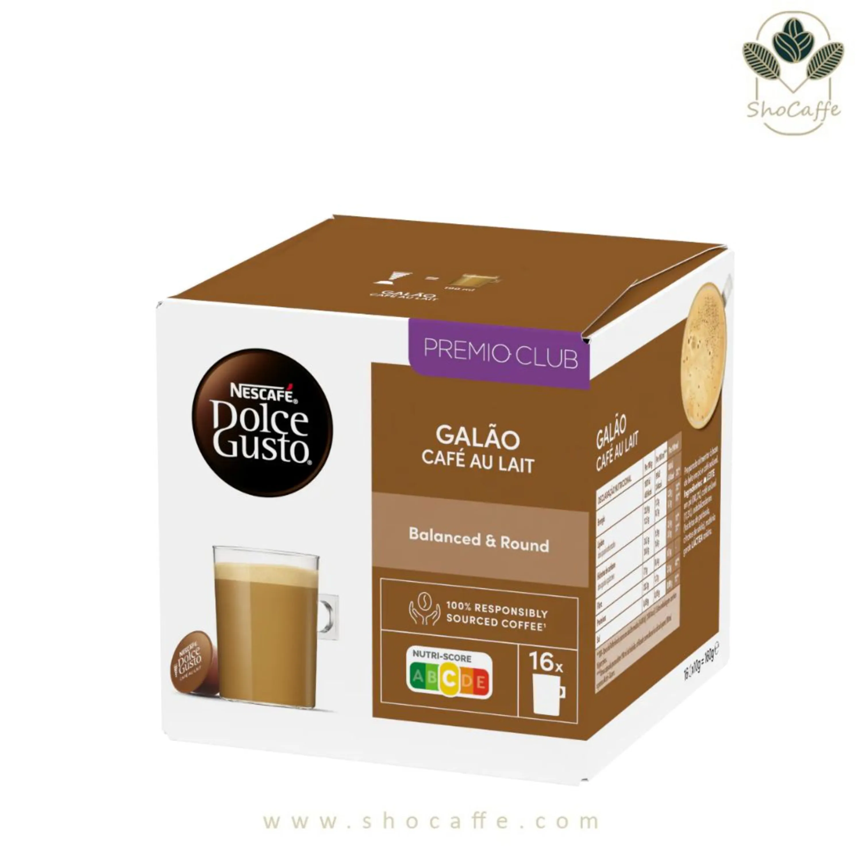 کپسول قهوه دولچه گوستو مدل کافه اوله گالاو Cafe Au Lait Galao